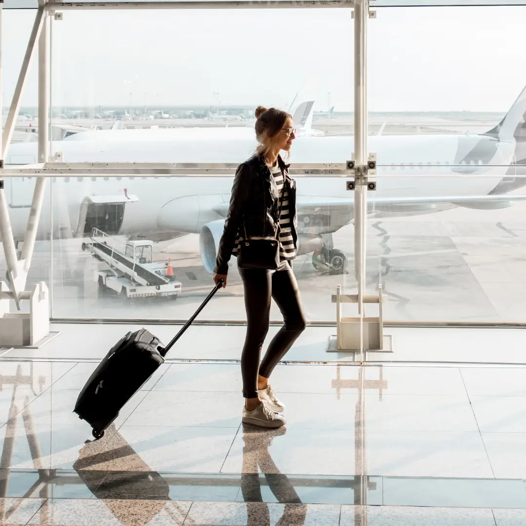 Woman traveling at airport